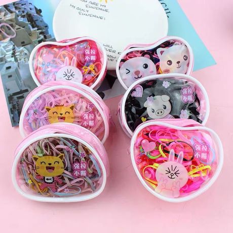 New Children&#039;s Hair Accessories Sweet Cute Wallet Disposable Hair Ring Hair Rope Zipper Bag Rubber Band Free Shipping
