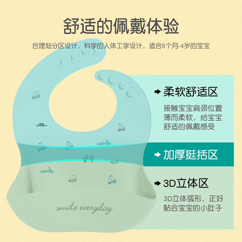 INS Hot Maternal and Child Supplies Baby Bib Waterproof Children&#039;s Silicone Bib Baby Saliva Lunch Bag Disposable Summer