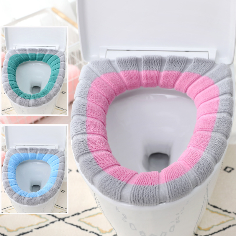 Toilet Cushion Accessories Velvet Padded Suit Household Thickened Toilet Seat Four Seasons Universal Toilet Cover Closestool Cushion Toilet