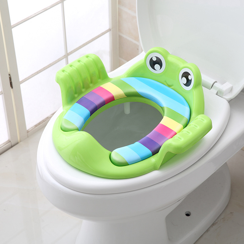 Children&#039;s Auxiliary Toilet Children Toilet Seat Male and Female Baby Toilet Ring Soft Cushion Baby Commode Thickened
