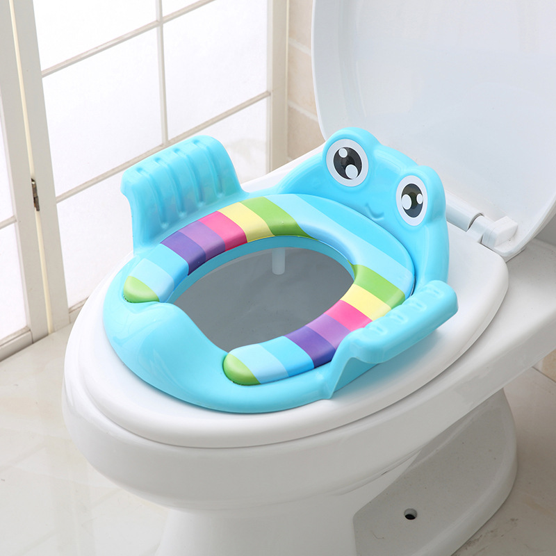 Children&#039;s Auxiliary Toilet Children Toilet Seat Male and Female Baby Toilet Ring Soft Cushion Baby Commode Thickened