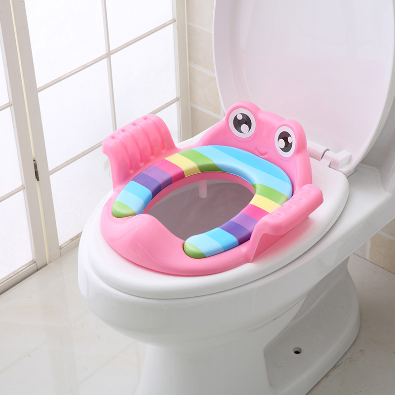 Children&#039;s Auxiliary Toilet Children Toilet Seat Male and Female Baby Toilet Ring Soft Cushion Baby Commode Thickened