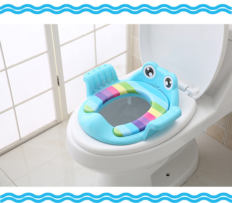 Children's Auxiliary Toilet Children Toilet Seat Male and Female Baby Toilet Ring Soft Cushion Baby Commode Thickened