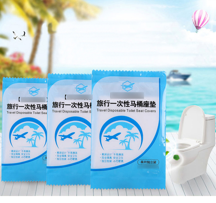 Disposable Toilet Mat Travel Toilet Seat Cover Business Trip Hotel Travel Cushion Paper Toilet Toilet Seat Cover Mono-Sheet Tape