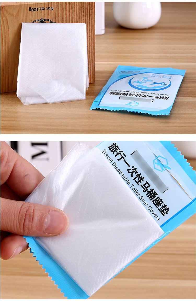 Disposable Toilet Mat Travel Toilet Seat Cover Business Trip Hotel Travel Cushion Paper Toilet Toilet Seat Cover Mono-Sheet Tape