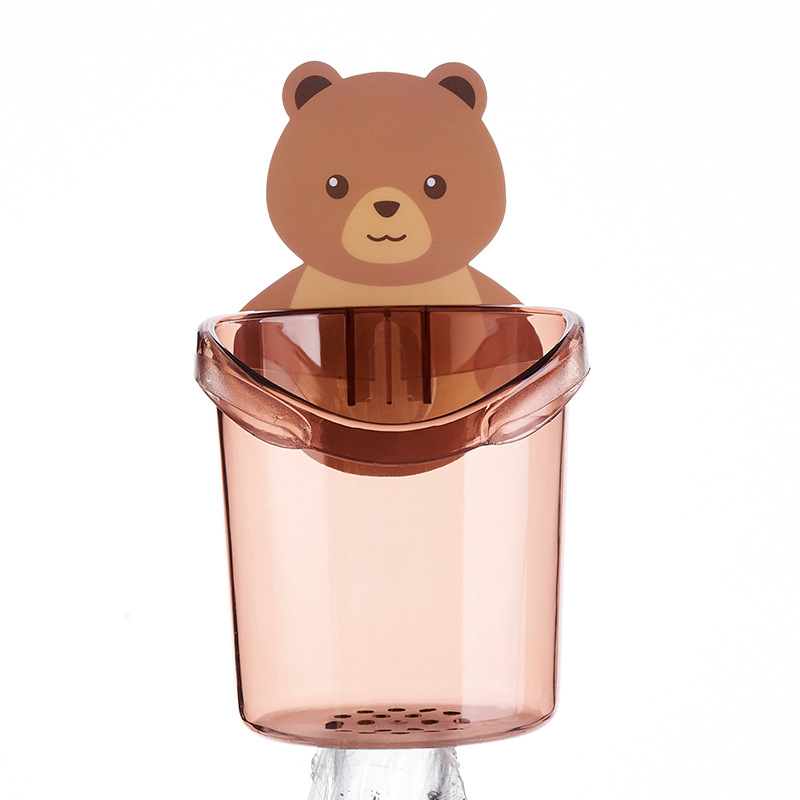 Tooth Glass Cup Toothpaste Storage Box Bathroom Toothbrush Holder in Bathroom Tooth-Cleaners Storage Rack