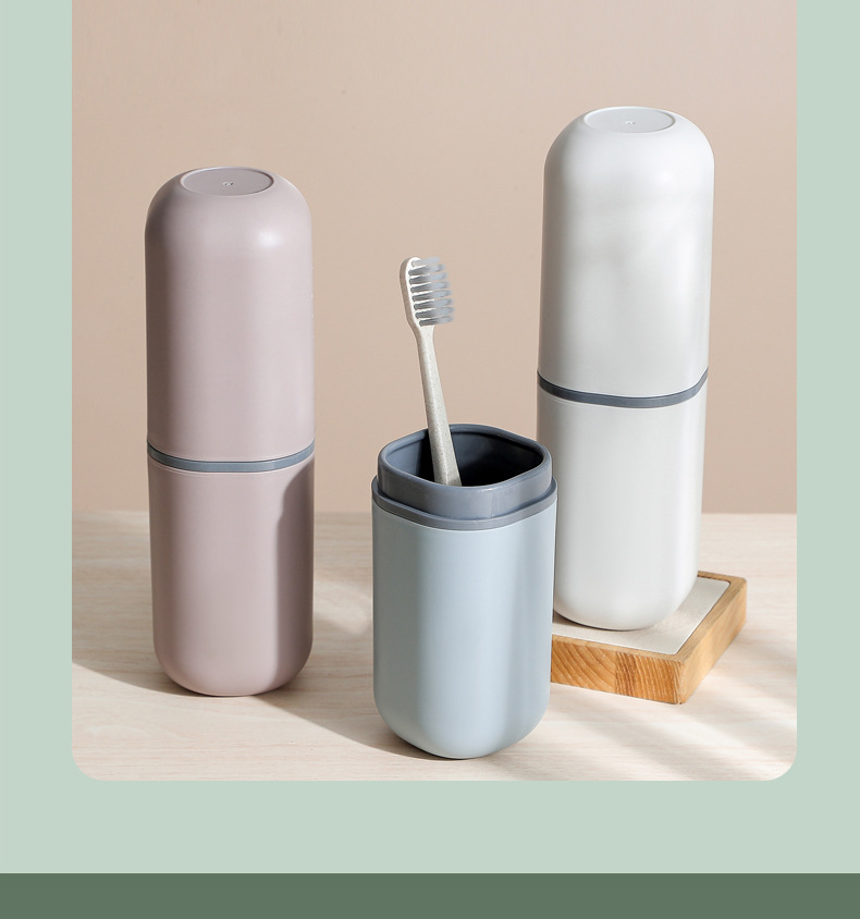 Tooth Glass Travel Toothbrush Box Toothbrush Case Portable Suit Toothbrush Toothpaste Storage Box Factory Supply