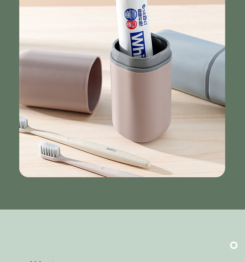 Tooth Glass Travel Toothbrush Box Toothbrush Case Portable Suit Toothbrush Toothpaste Storage Box Factory Supply