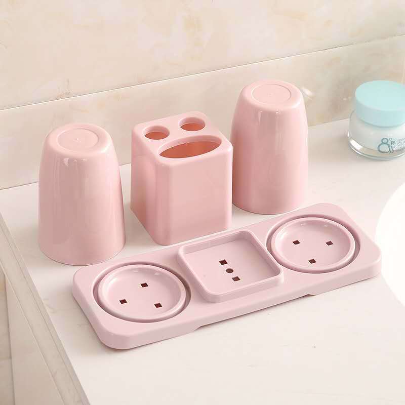 Creative Toothbrush Holder Washing Set Double Gargle Cup Toothbrush Stand Couple Tooth Glass