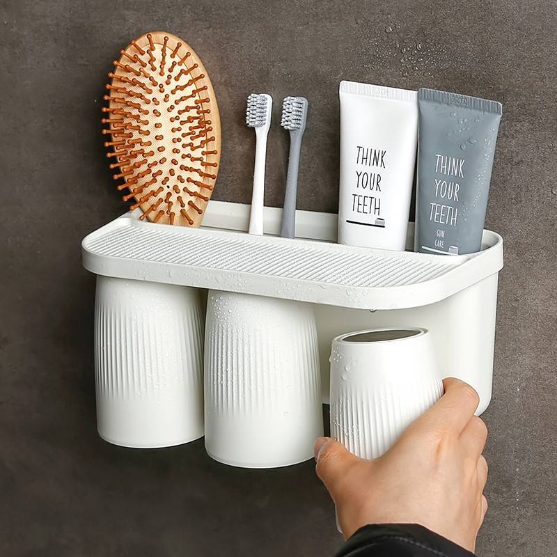 Home Bathroom Gargle Cup Home Tooth-Cleaners Creative Simple Set Magnetic Brushing Tooth Glass