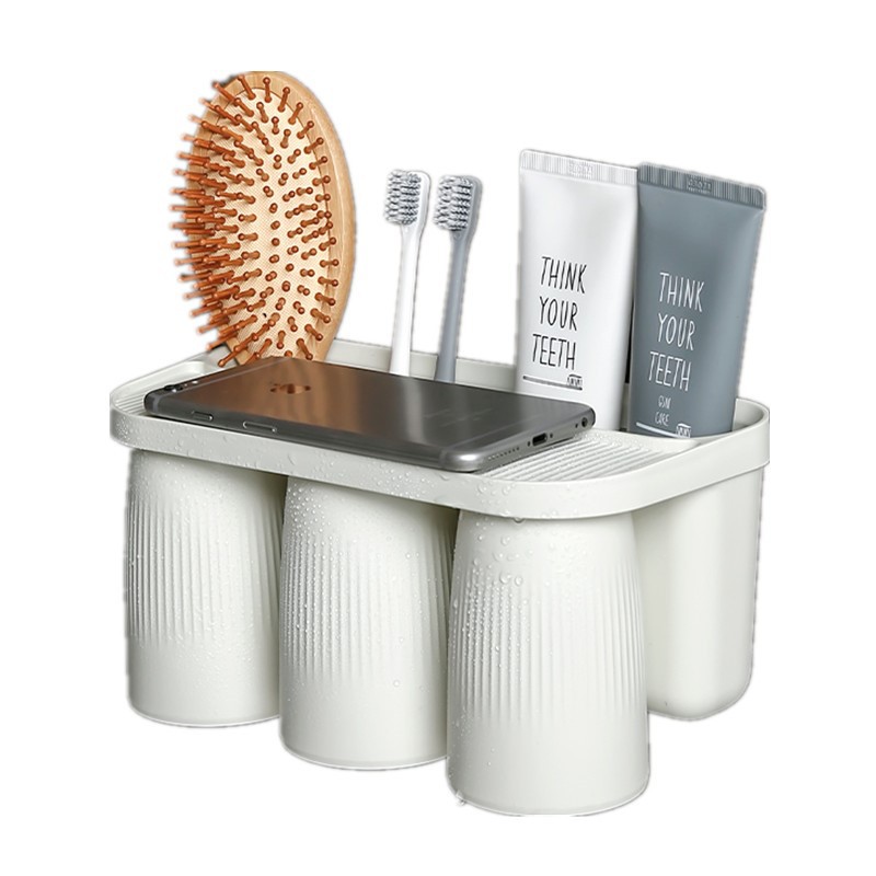Home Bathroom Gargle Cup Home Tooth-Cleaners Creative Simple Set Magnetic Brushing Tooth Glass