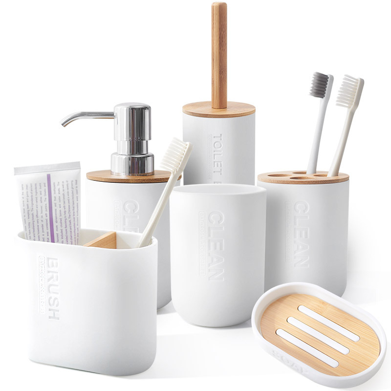holder gargle cup soap box soap box toilet brush liquid soap dispenser Household hotel bathroom and toiletry set