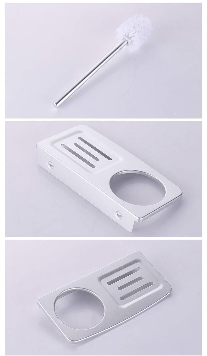 Factory Wholesale Alumimum Toilet Brush Holder Hole-Free Toilet Toilet Cup Toilet Brush Tray Storage Rack Factory Wholesale Alumimum Toilet Brush Holder Hole-Free Toilet Toilet Cup Toilet Brush Tray Storage Rack