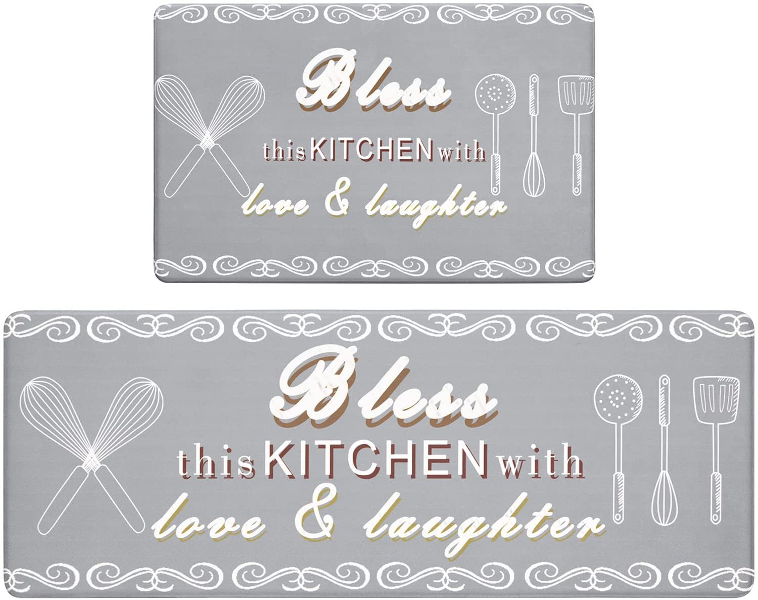 Cross-Border Kitchen Floor Mat Thickened PVC Leather Carpet Non-Slip Mat Scratch-Resistant Scrub-Resistant Thickened Anti-Fatigue Foot Mat