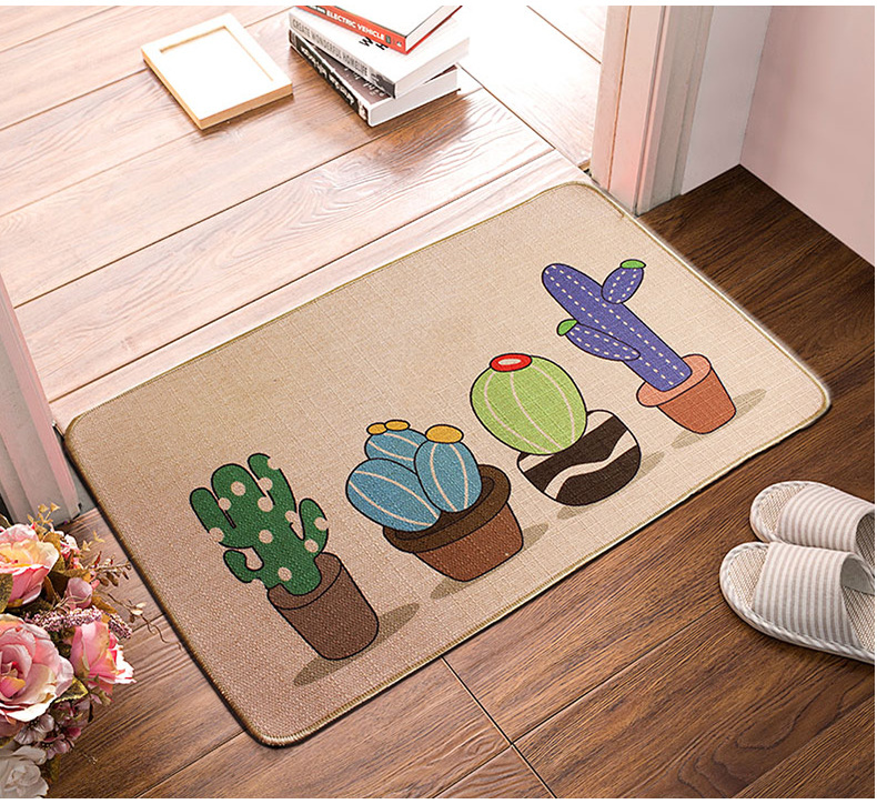 Cross-border manufacturers wholesale natural rubber linen floor mat carpet non-slip mat bathroom door mat kitchen customized Cross-border manufacturers wholesale natural rubber linen floor mat carpet non-slip mat bathroom door mat kitchen customized