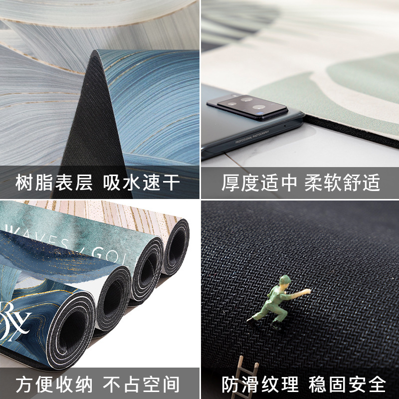 Soft Diatom Mud Absorbent Pad Mat Toilet Bathroom Entrance Non-Slip Mat Light Luxury Household Quick-Drying Bathroom Mats