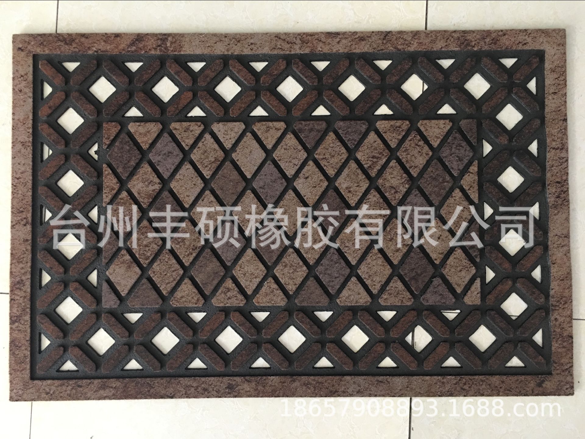 European-Style Rubber Flocking Door Mat Villa Floor Mat Hallway Door Mat Plastic Door Earth Removing Mat Household Non-Slip Mat