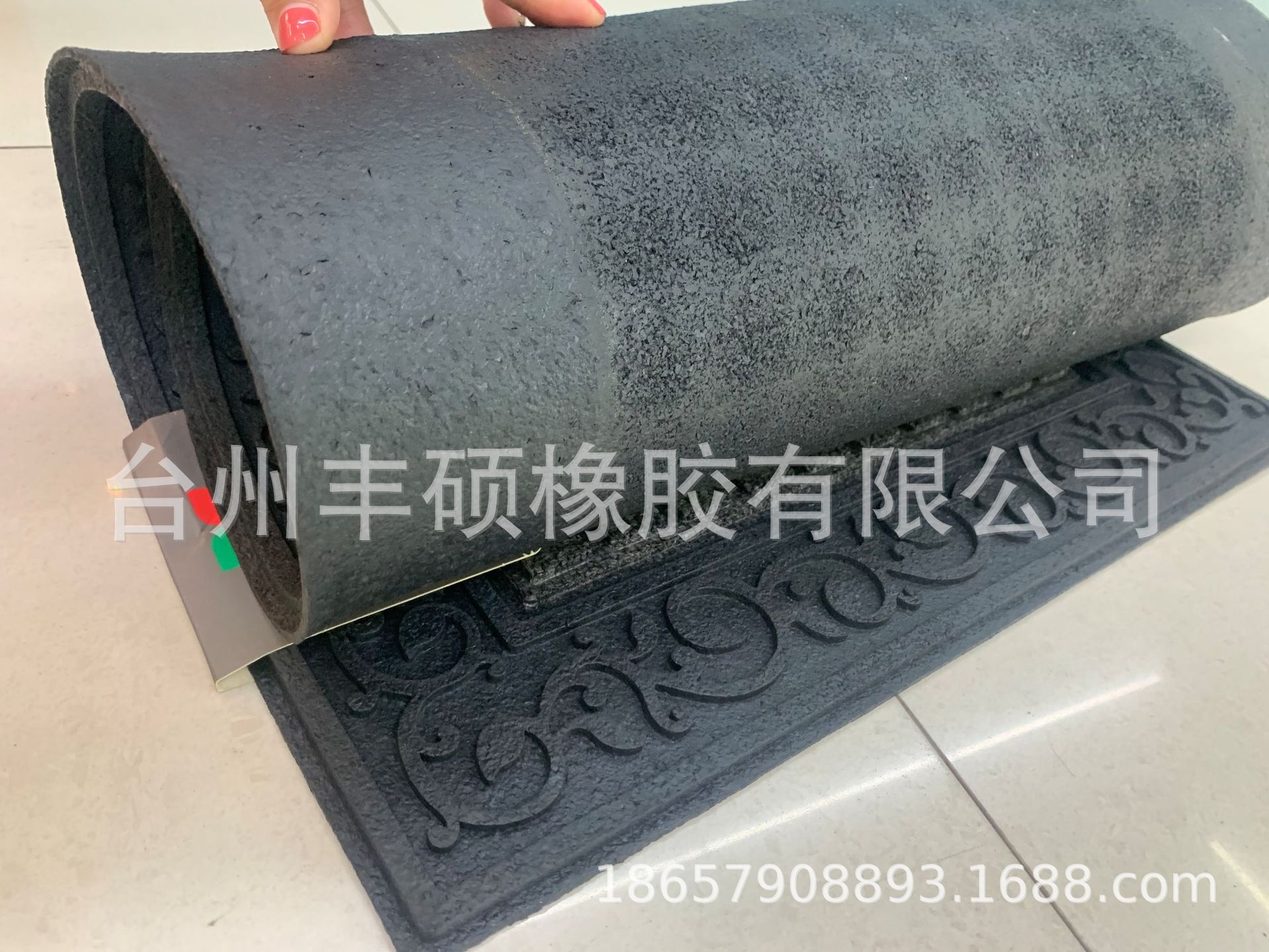 European-Style Rubber Flocking Door Mat Villa Floor Mat Hallway Door Mat Plastic Door Earth Removing Mat Household Non-Slip Mat