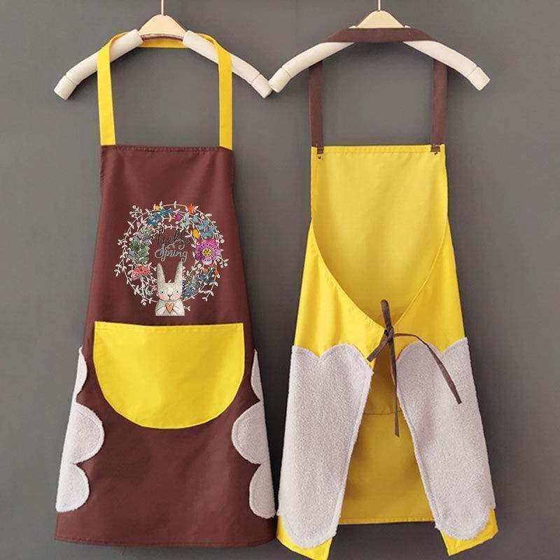 Household Apron Waterproof and Oil-Proof Fashion Women&#039;s Kitchen Internet Celebrity Work Korean Style Cute Cooking Adult Customization