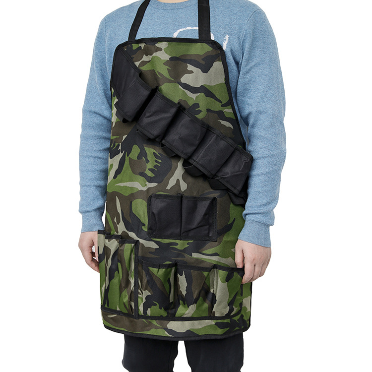 One Product Dropshipping Foreign Trade  Camouflage Tool Apron Barbecue Apron Picnic Apron BBQ