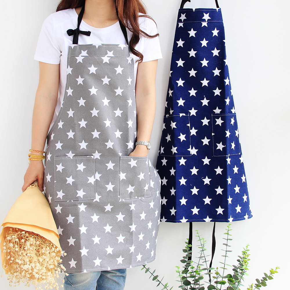 Apron Canvas Painting Clothes Kitchen Overalls Shop Cloth Bakery Baking Thickened Polyester Fabric Apron Manufacturer