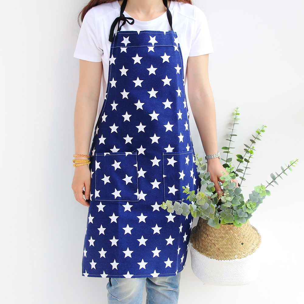 Apron Canvas Painting Clothes Kitchen Overalls Shop Cloth Bakery Baking Thickened Polyester Fabric Apron Manufacturer