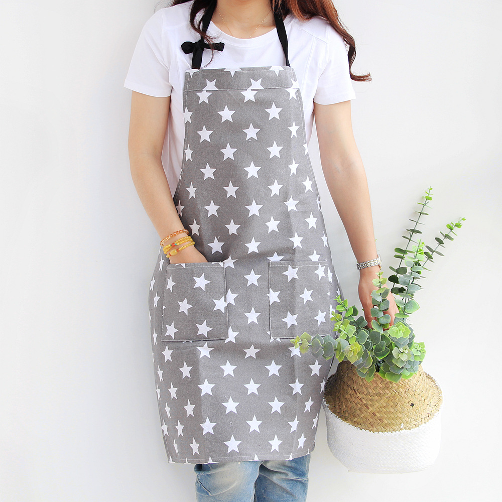 Apron Canvas Painting Clothes Kitchen Overalls Shop Cloth Bakery Baking Thickened Polyester Fabric Apron Manufacturer