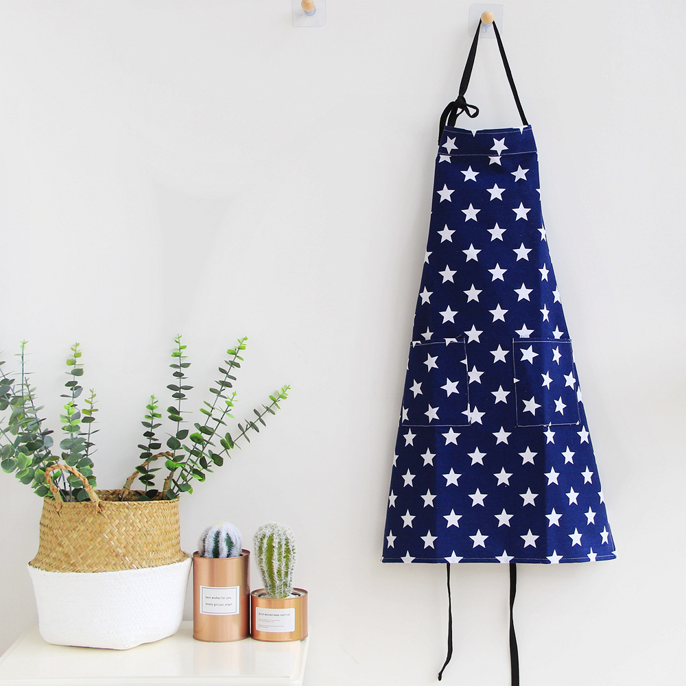 Apron Canvas Painting Clothes Kitchen Overalls Shop Cloth Bakery Baking Thickened Polyester Fabric Apron Manufacturer