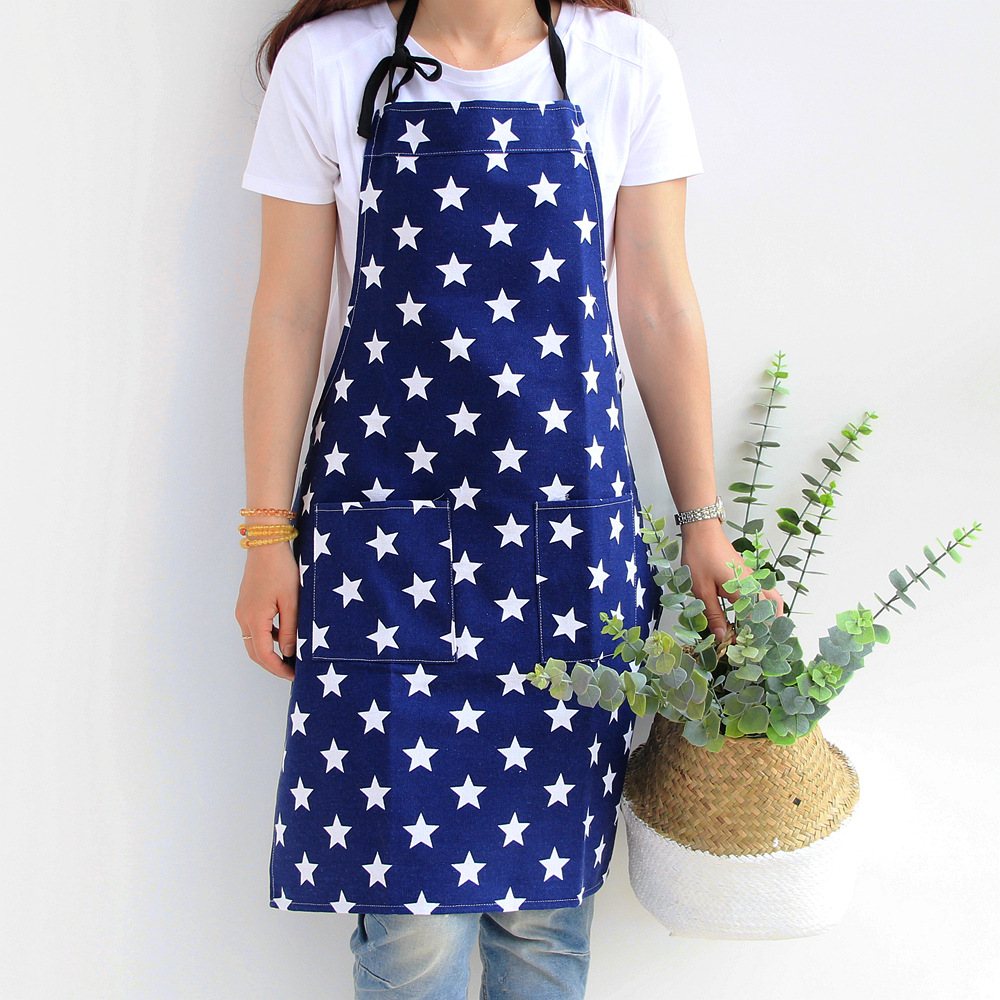 Apron Canvas Painting Clothes Kitchen Overalls Shop Cloth Bakery Baking Thickened Polyester Fabric Apron Manufacturer