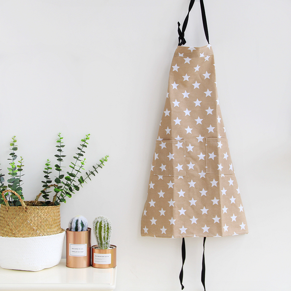 Apron Canvas Painting Clothes Kitchen Overalls Shop Cloth Bakery Baking Thickened Polyester Fabric Apron Manufacturer
