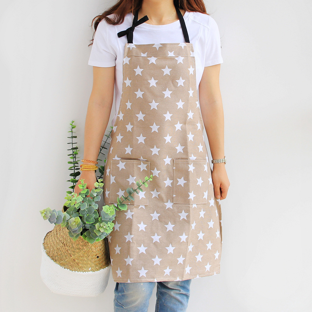 Apron Canvas Painting Clothes Kitchen Overalls Shop Cloth Bakery Baking Thickened Polyester Fabric Apron Manufacturer