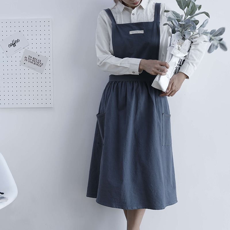 Nordic Quality Home Kitchen Cafe Waist Canvas Vest Apron Factory Custom Wholesale