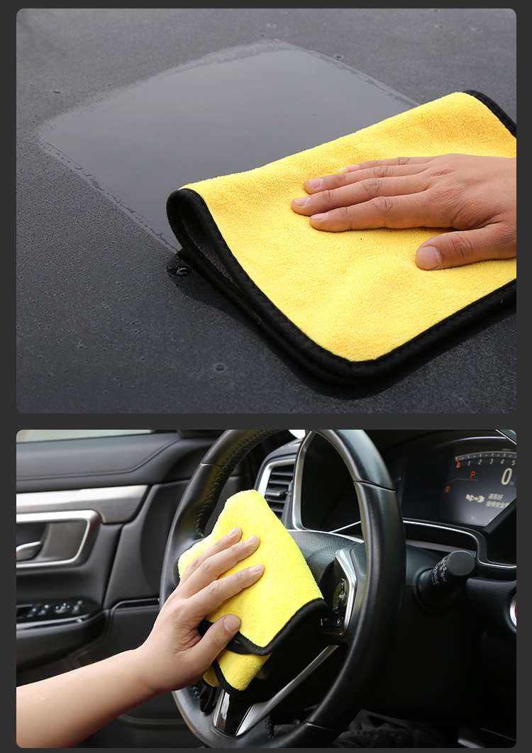 Double Coral Fleece Car Washing Cloth Car Wash Towel Strong Absorbent Thickened Fishing Gear Fishing Rag Pet Towel Wholesale