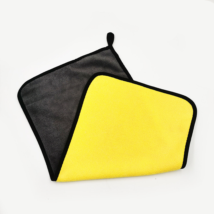 Car Wash Towel Coral Fleece Double-Sided Two-Color Car Cleaning Cloth Thick Absorbent Towel Automobile Cleaning Cloth Vehicle-Washing Duster Cloth