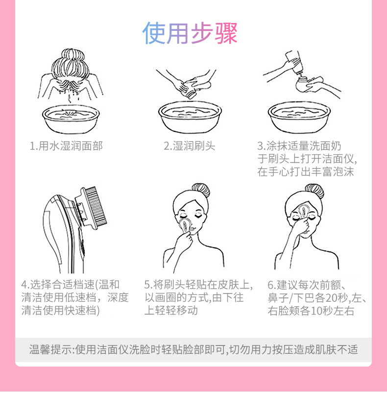 FS-Lycra Facial Cleansing Instrument Facial Cleaner Pore Cleaner Electric Clean Brush Blackhead USB Rechargeable Silicone FS-Lycra Facial Cleansing Instrument Facial Cleaner Pore Cleaner Electric Clean Brush Blackhead USB Rechargeable Silicone