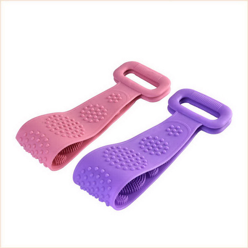 Bath Gadget Silicone Bath Towel Yellow Background with Florals Massage Bath Brush Easy to Clean Back Rubbings Strip Factory Wholesale