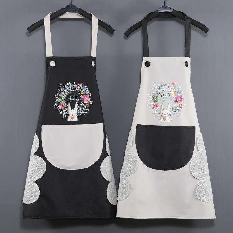 Waterproof OilProof Men&#039;s and Women&#039;s Kitchen Work PVC Hand Towel Internet Celebrity Printing Advertising Gift Cartoon