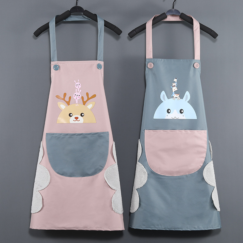 Waterproof OilProof Men&#039;s and Women&#039;s Kitchen Work PVC Hand Towel Internet Celebrity Printing Advertising Gift Cartoon
