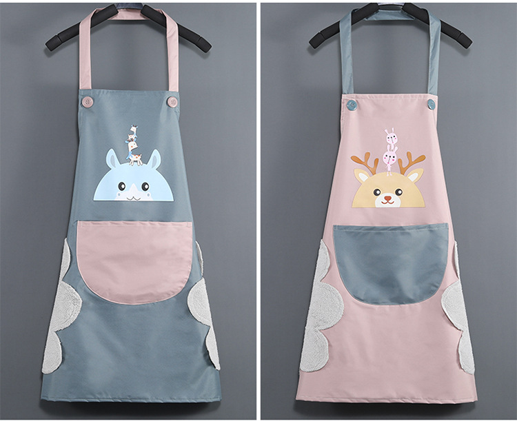 Waterproof OilProof Men's and Women's Kitchen Work PVC Hand Towel Internet Celebrity Printing Advertising Gift Cartoon