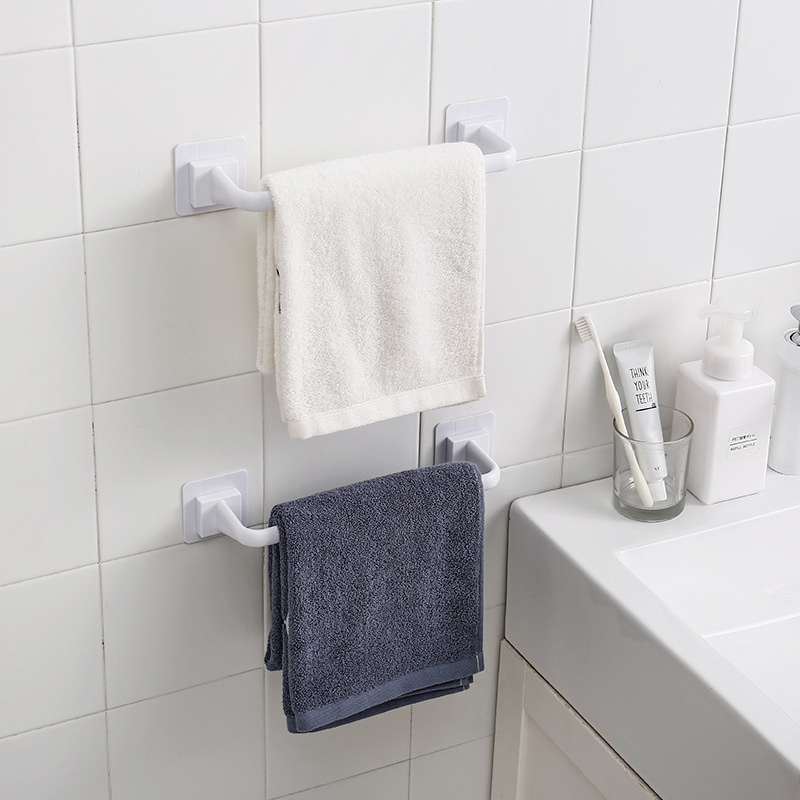 Non-punch towel rack toilet rack bathroom toilet rack towel rod sucker hook kitchen cloth rack