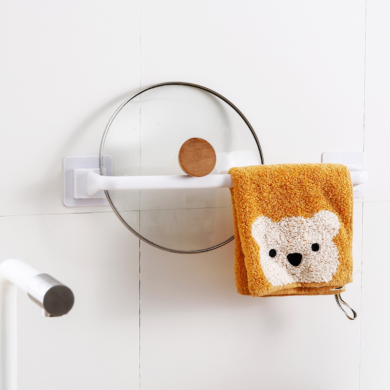 Non-punch towel rack toilet rack bathroom toilet rack towel rod sucker hook kitchen cloth rack