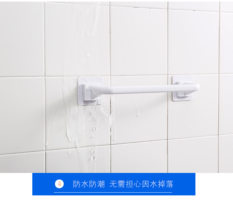 Non-punch towel rack toilet rack bathroom toilet rack towel rod sucker hook kitchen cloth rack
