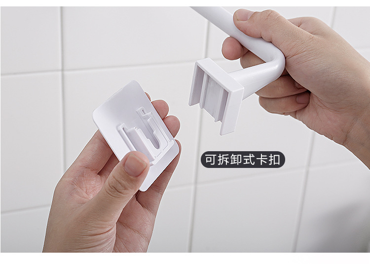 Non-punch towel rack toilet rack bathroom toilet rack towel rod sucker hook kitchen cloth rack
