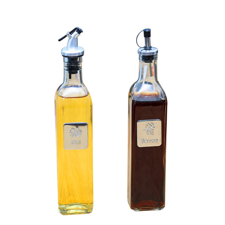 Kitchen supplies glass oil bottle small oil bottle household leak-proof soy sauce bottle vinegar bottle seasoning can creative seasoning bottle wholesale