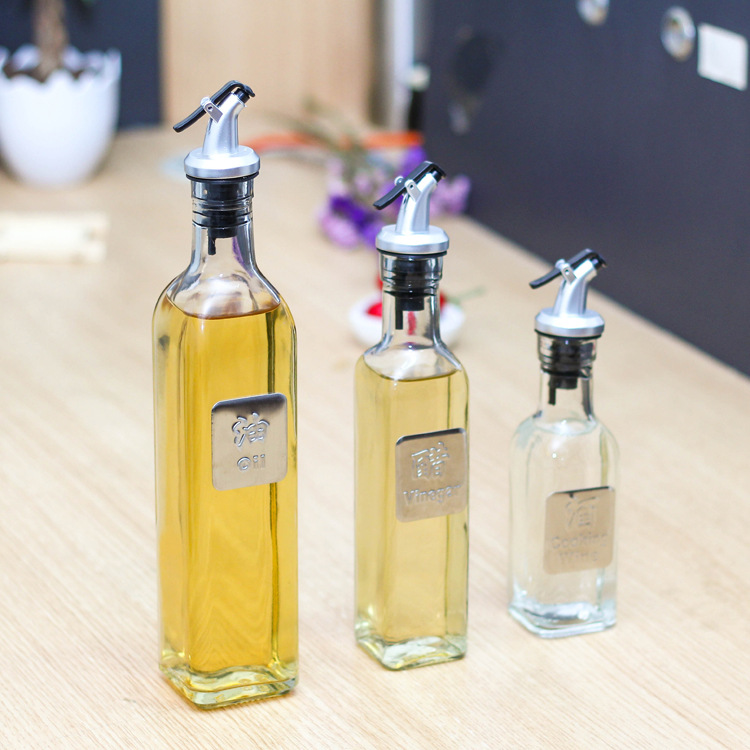 Kitchen supplies glass oil bottle small oil bottle household leak-proof soy sauce bottle vinegar bottle seasoning can creative seasoning bottle wholesale