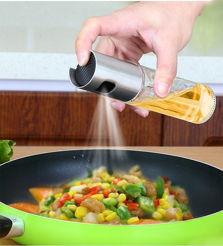 glass spray oil can barbecue oil spray can health kitchen oil tank leakproof liquid seasoning bottle oil control bottle glass spray oil can barbecue oil spray can health kitchen oil tank leakproof liquid seasoning bottle oil control bottle