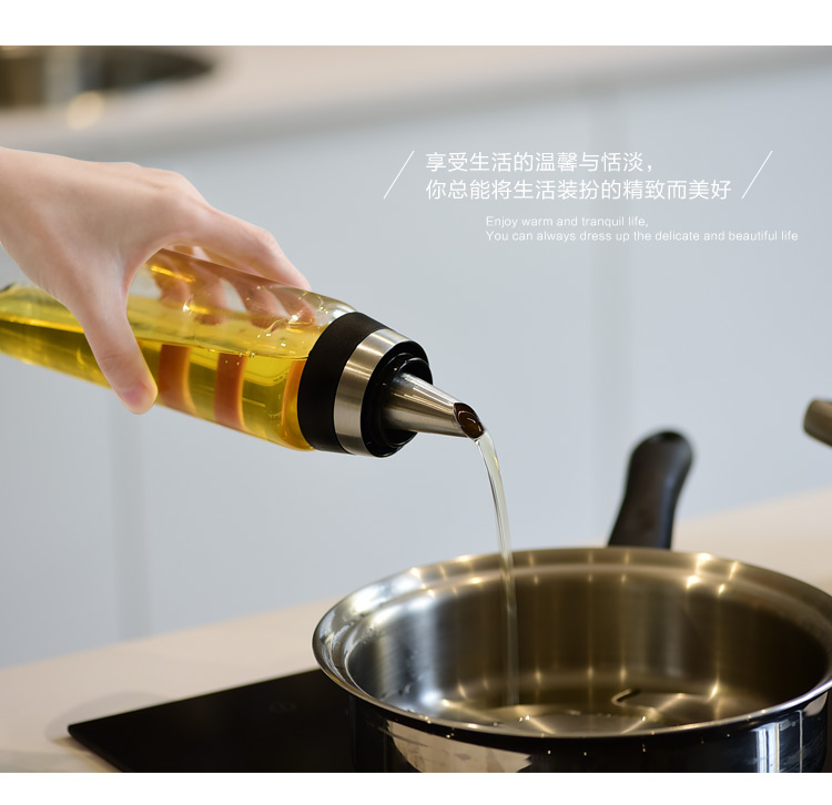 glass oil bottle large vinegar bottle kitchen leakproof seasoning bottle vinegar seasoning bottle oil bottle