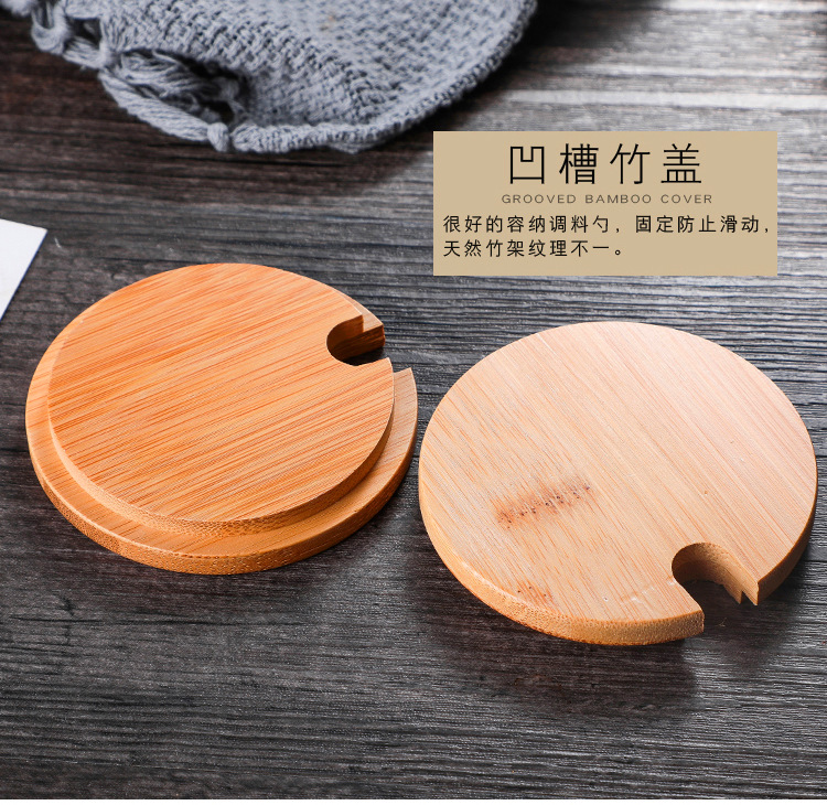 Glass Seasoning Bottle Seasoning Bottle Set with Bamboo Spoon Bamboo Cover Kitchen Supplies Condiment Dispenser Seasoning Jar Glass Seasoning Bottle Seasoning Bottle Set with Bamboo Spoon Bamboo Cover Kitchen Supplies Condiment Dispenser Seasoning Jar