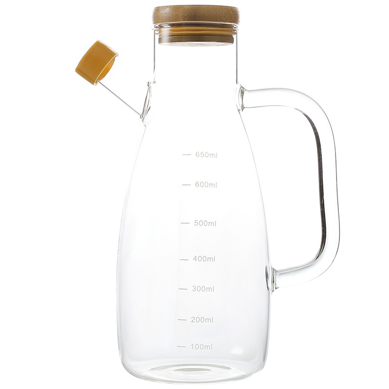 Borosilicate Heat-Resistant Glass Oiler Kitchen Supplies Seasoning Bottle Bottles for Soy Sauce and Vinegar Oil Bottle Oversized Leak-Proof Oil Bottle