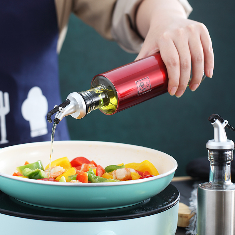 oil pot oil bottle household soy sauce vinegar cooking wine glass bottle seasoning bottle shake sound control oil pot